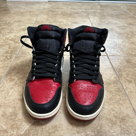 Bred Toe Nike Jordan 1 Retro High - Picture 3 of 5